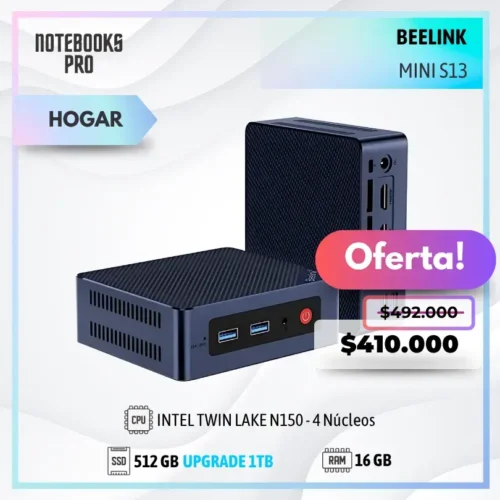MINI PC BEELINK MINI S13 - INTEL TWIN LAKE N150 - SSD 512 GB - 16 GB RAM - 4 Núcleos