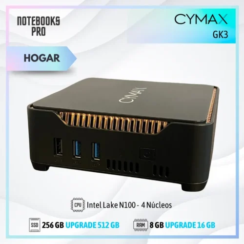MINI PC CYMAX GK3 - Intel Lake N100 - SSD 256 GB - 8 GB RAM - 4 Núcleos