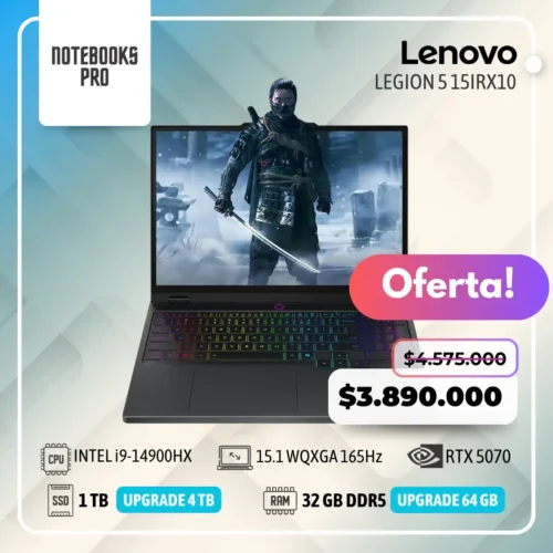 LENOVO LEGION 5 15IRX10 - i9-14900HX - SSD 1 TB - 32 GB RAM DDR5 - 15.1 WQXGA OLED 165Hz - RTX 5070