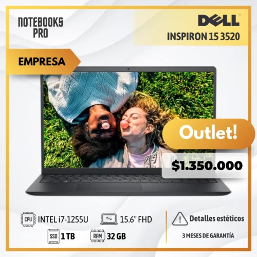 (OUTLET) DELL INSPIRON 15 3520 - i7-1255U - 1 TB SSD - 32 GB RAM -  15.6" FHD