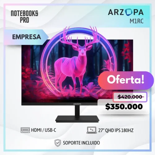 MONITOR ARZOPA M1RC - 27" QHD IPS 180HZ