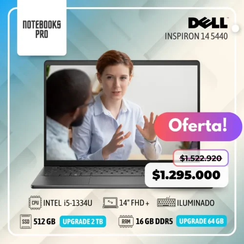 DELL INSPIRON 14 5440 - i5-1334U - SSD 512 GB - 16 GB RAM DDR5 - 14" FHD+