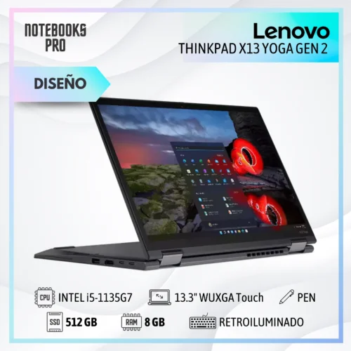 LENOVO THINKPAD X13 YOGA GEN 2 - i5-1135G7 - SSD 512 GB - 8 GB RAM - 13.3" WUXGA Touch 360°