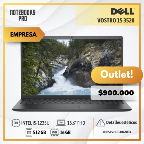 (OUTLET) DELL VOSTRO 15 3520 - i5-1235U- SSD 512 GB - 16 GB RAM - 15.6" FHD