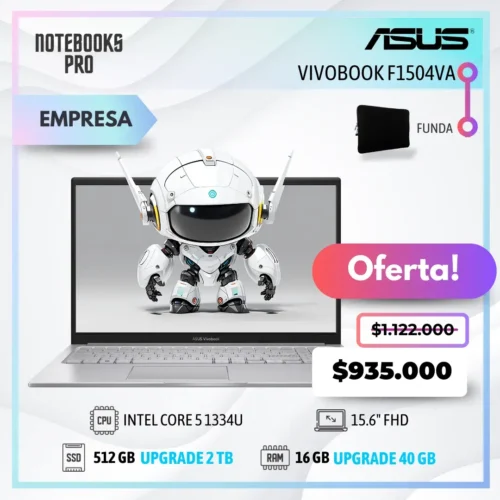 ASUS VIVOBOOK F1504VA - INTEL CORE 5 1334U - SSD 512 - 16 GB RAM - 15.6" FHD - 10 Núcleos