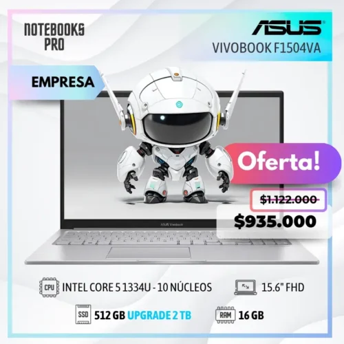 ASUS VIVOBOOK F1504VA - INTEL CORE 5 1334U - SSD 512 - 16 GB RAM - 15.6" FHD - 10 Núcleos