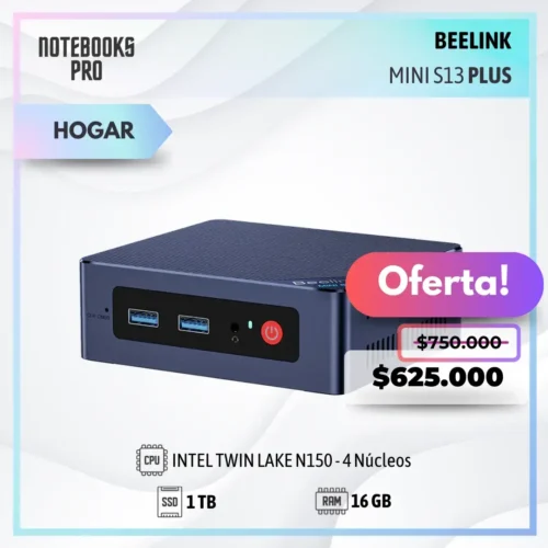 MINI PC BEELINK MINI S13 PLUS - INTEL TWIN LAKE N150 - SSD 1 TB - 16 GB RAM - 4 Núcleos