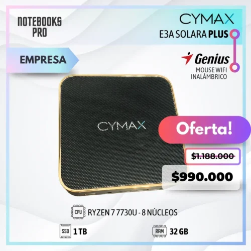 MINI PC CYMAX SOLARA E3A PLUS - RYZEN 7 7730U - SSD 1 TB - 32 GB RAM - 8 Núcleos