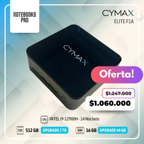 MINI PC CYMAX ELITE F1A - i9-12900H - SSD 512 GB - 16 GB RAM - 14 Núcleos