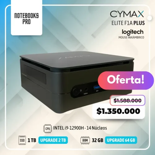 MINI PC CYMAX ELITE F1A PLUS- i9-12900H - SSD 1 TB - 32 GB RAM - 14 Núcleos