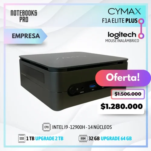 MINI PC CYMAX ELITE F1A PLUS- i9-12900H - SSD 1 TB - 32 GB RAM - 14 Núcleos