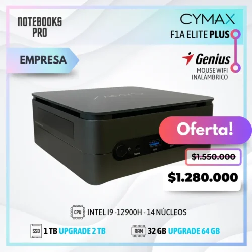MINI PC CYMAX ELITE F1A PLUS- i9-12900H - SSD 1 TB - 32 GB RAM - 14 Núcleos