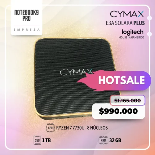 MINI PC CYMAX SOLARA E3A PLUS - RYZEN 7 7730U - SSD 1 TB - 32 GB RAM - 8 Núcleos