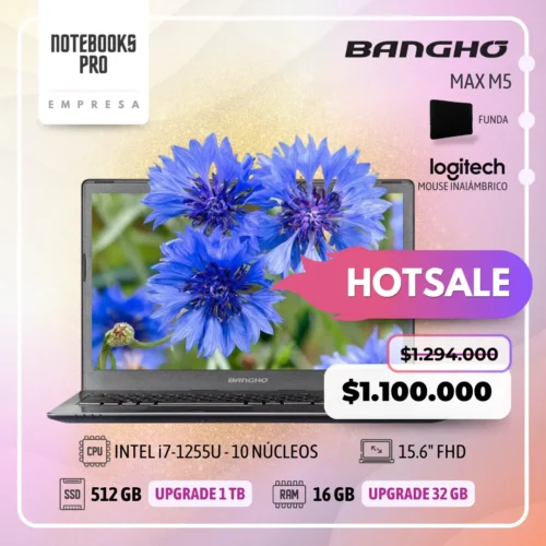 BANGHO MAX M5 - i7-1255U - SSD 512 GB - 16 GB RAM - 15.6" FHD - 10 Núcleos
