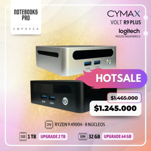 MINI PC CYMAX VOLT R9 PLUS - RYZEN 9 4900H - SSD 1 TB - 32 GB RAM - 8 Núcleos
