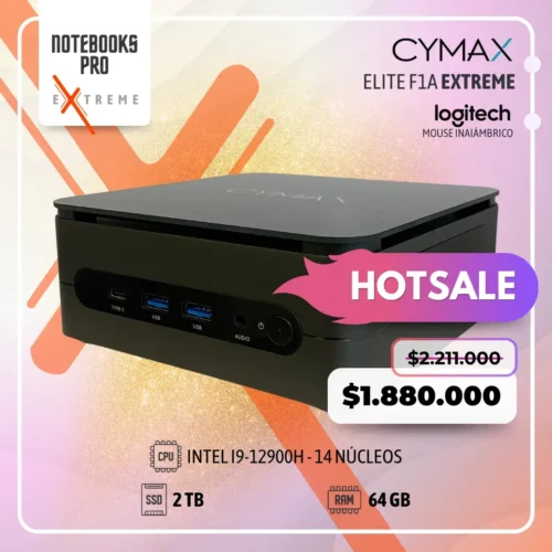 MINI PC CYMAX ELITE F1A EXTREME - i9-12900H - SSD 2TB - 64 GB RAM - 14 Núcleos