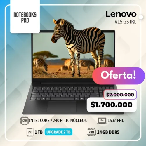 LENOVO V15 G5 IRL - CORE 7 240H  - SSD 1TB - 24 GB RAM DDR5 - 15.6" FHD