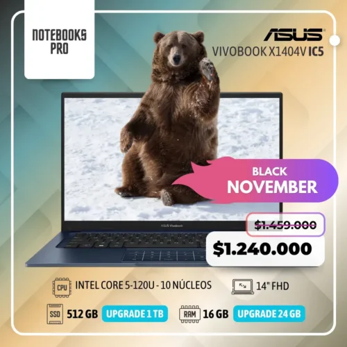 ASUS VIVOBOOK X1404V - INTEL CORE 5-120U - SSD 512 GB - 16 GB RAM - 14" FHD