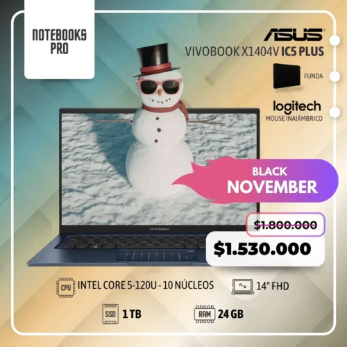ASUS VIVOBOOK X1404V PLUS - INTEL CORE 5-120U - SSD 1 TB - 24 GB RAM - 14" FHD