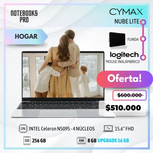CYMAX NUBE LITE - Intel Celeron N5095 - 256 GB - 8GB RAM - 15.6" FHD