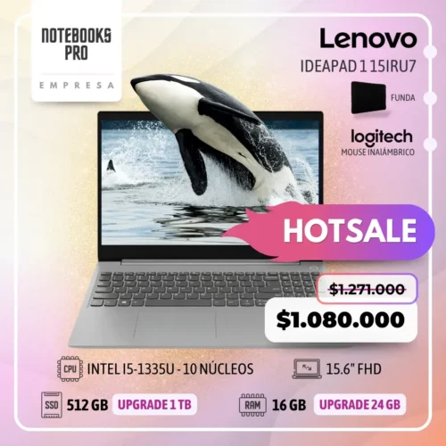 LENOVO IDEAPAD 1 15IRU7 - i5-1335U - SSD 512 GB - 16 GB RAM DDR4 - 15.6" FHD