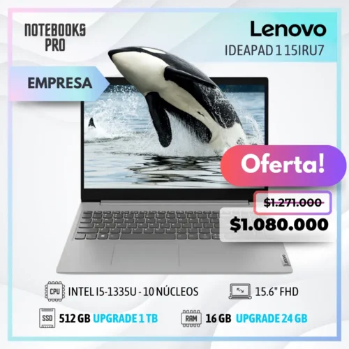 LENOVO IDEAPAD 1 15IRU7 - i5-1335U - SSD 512 GB - 16 GB RAM DDR4 - 15.6" FHD