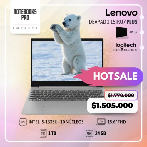 LENOVO IDEAPAD 1 15IRU7 PLUS - i5-1335U - SSD 1 TB - 24 GB RAM DDR4 - 15.6" FHD