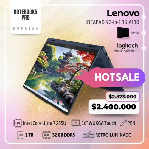 LENOVO IDEAPAD 5 2-in-1 16IAL10 - Intel Core Ultra 7 255U - SSD 1TB - 32 GB RAM DDR5 - 16" WUXGA Touch