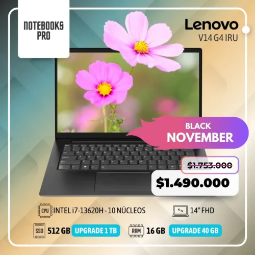 LENOVO V14 G4 IRU - i7-13620H - SSD 512 GB - 16 GB RAM - 14" FHD - 10 Núcleos