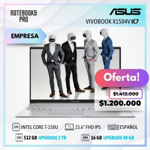 ASUS VIVOBOOK X1504V - INTEL CORE 7-150U - SSD 512 GB - 16 GB RAM - 15.6" FHD IPS - 10 nucleos-Teclado Español