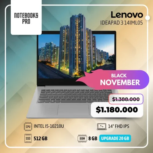 LENOVO IDEAPAD 3 14IML05 - i5-10210U - SSD 512 GB - 8 GB RAM - 14" FHD IPS