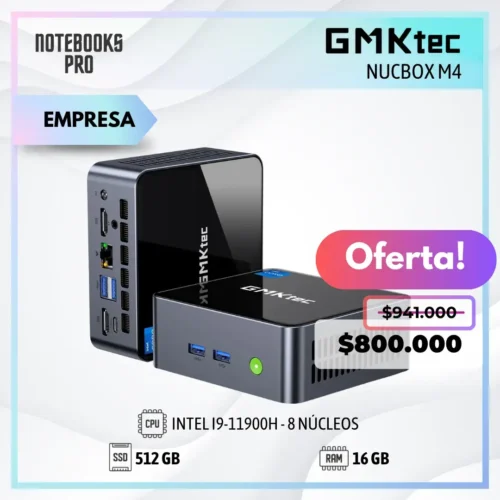 MINI PC GMKTEC NUCBOX M4 - i9-11900H - SSD 512 GB - 16 GB RAM - 8 núcleos