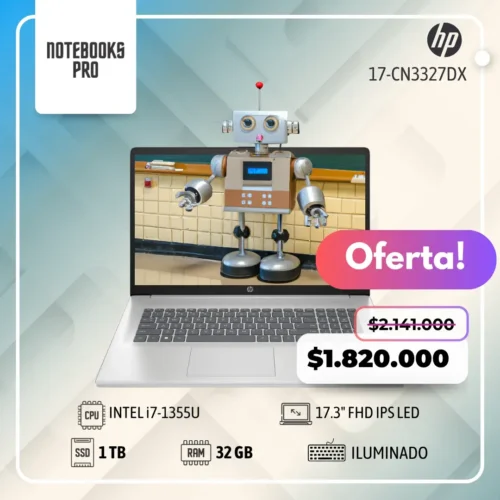 HP 17-CN3327DX - i7-1355U- SSD 1TB - 32GB RAM - 17.3" FHD IPS LED
