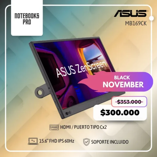MONITOR ASUS ZENSCREEN MB169CK – 15.6″ FHD IPS 60Hz
