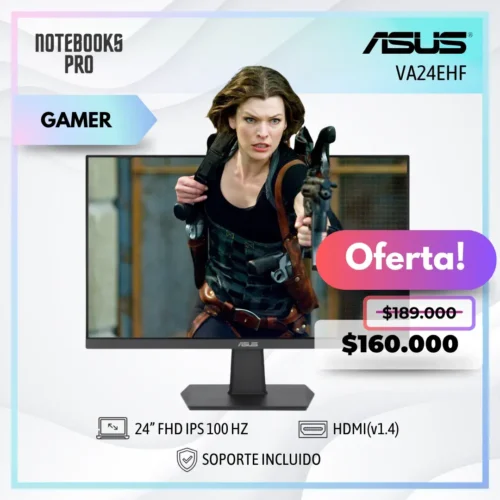 MONITOR ASUS GAMING VA24EHF- 24” FHD IPS 100 HZ