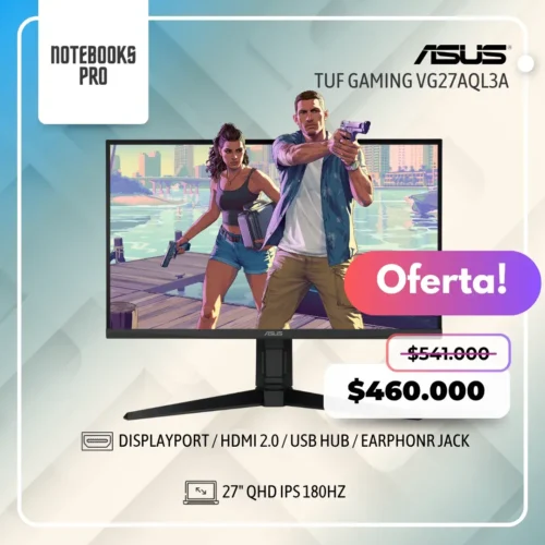 MONITOR ASUS TUF GAMING VG27AQL3A- 27" QHD IPS 180HZ