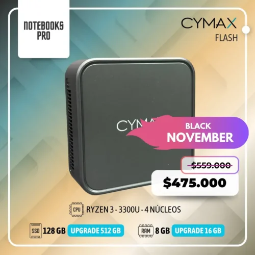 MINI PC CYMAX FLASH – RYZEN 3 - 3300U – SSD 128 GB – 8 GB RAM – 4 Núcleos