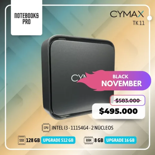 MINI PC CYMAX TK 11– I3 - 1115G4 – SSD 128 GB – 8 GB RAM – 2 Núcleos