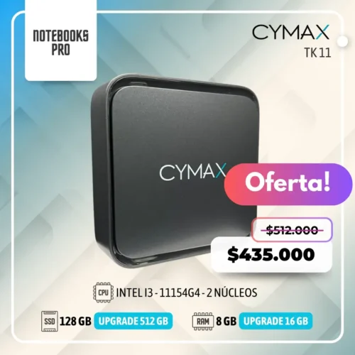 MINI PC CYMAX TK 11– I3 - 1115G4 – SSD 128 GB – 8 GB RAM – 2 Núcleos