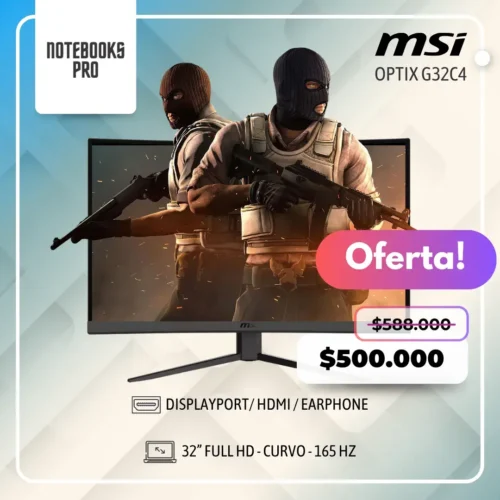MONITOR GAMER MSI OPTIX G32C4  - 32” FULL HD - CURVO - 165 HZ