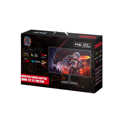 MONITOR GAMER RAPTOR HAWK EYE 24" Slim FHD 100Hz - Imagen 4