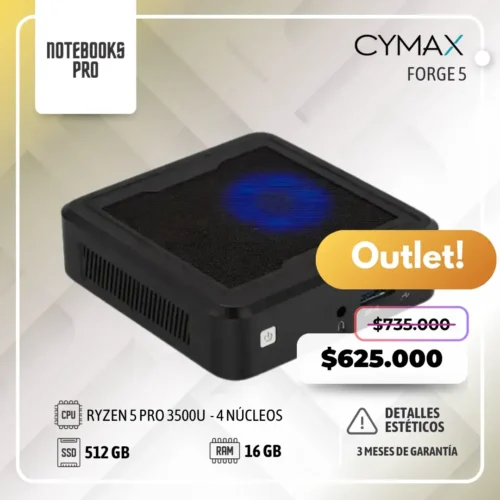(OUTLET) MINI PC CYMAX FORGE 5 - RYZEN 5 PRO 3500U - SSD 512 GB - 16 GB RAM - 4 Núcleos