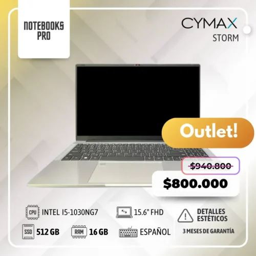 (OUTLET) CYMAX STORM - i5-1030NG7 - SSD 512 GB - 16 GB RAM - 15.6" FHD - 4 Núcleos - Teclado Retroiluminado - Teclado español